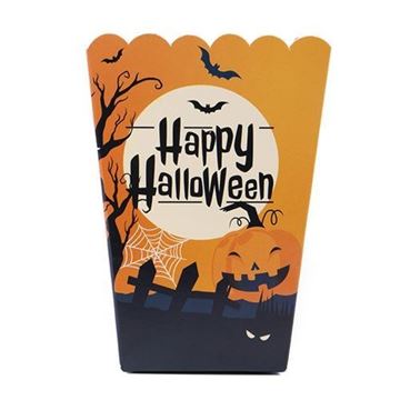 جعبه پاپ کورن تم جشن هالووین (Halloween) ۱۰ عددی در ابعاد ۷*۷*cm ۱۳